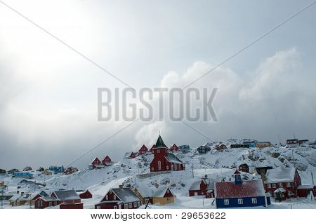 教会在冬季风景