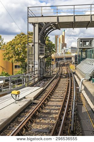 View Of Railway Track Of Berlin Metro, Germany