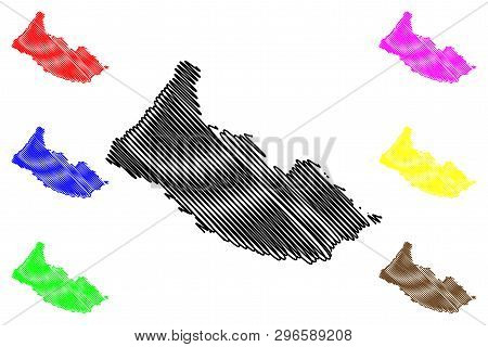 Caqueta Department (colombia, Republic Of Colombia, Departments Of Colombia) Map Vector Illustration