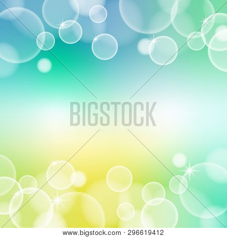 Colorful Vector Illustration With Soft Bokeh Effect, Abstract Background