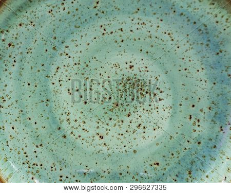 Background Of Old Pottery With Molds Of Mint