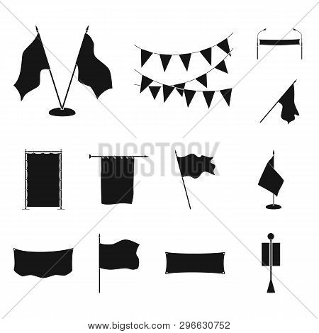 Vector Design Of Material And Media  Logo. Set Of Material And Textile  Vector Icon For Stock.