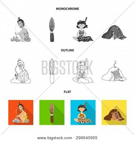 Vector Design Of Evolution  And Prehistory Symbol. Set Of Evolution  And Development  Stock Vector I