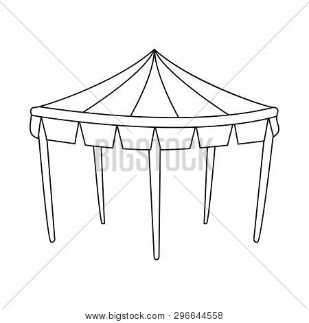 Vector Illustration Of Canopy And Tent Symbol. Collection Of Canopy And Cover Vector Icon For Stock.