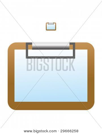 Liste vierge dans un presse-papiers brun.