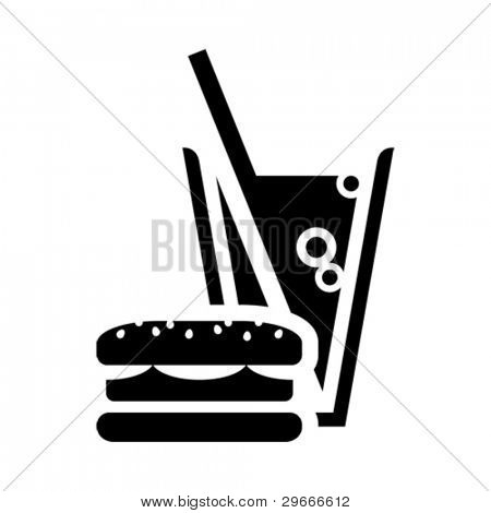 Icône de la restauration rapide.