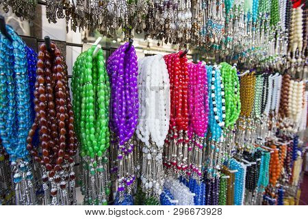 Traditional Turkish Rosary Tesbih And Colorful Bead