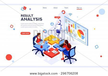 Flat Cyborg Idea, Interactive Engineer Image. Partnership Contact. Human Interaction. Banner Between