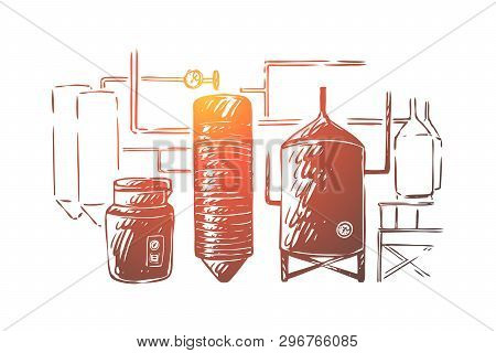 Brewing Equipment, Lager Making Process Automation, Brewery Craft, Distillery, Booze Factory, Boilin