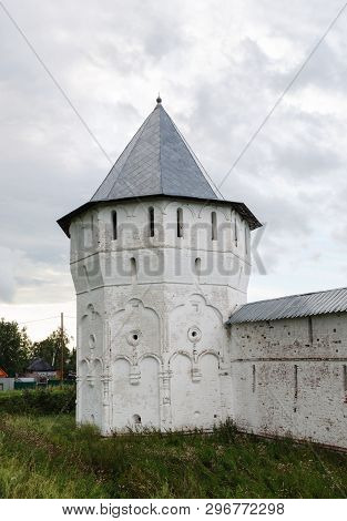 White Tower Of Ancient Spaso-prilutsky (savior-priluki) Monastery In Vologda, North Russia
