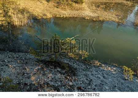 Beautiful Turquoise Lake In Latvia - Meditirenian Style Colors In Baltic States - Lackroga Ezers