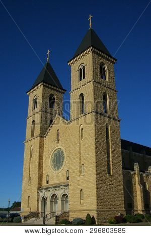 Victoria, Kansas - September 28: St. Fidelis Basilica Also Known As The Cathedral Of The Plains On S