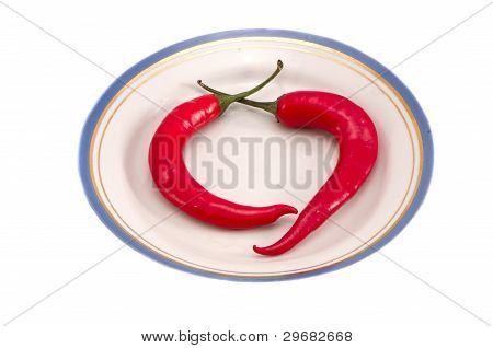 To Red Hot Chili peber fad. Sund ernæring