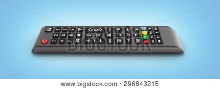 Tv Remote Control Isolated On Blue Gradeint Background 3d Render