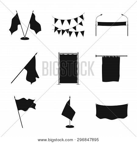 Vector Illustration Of Material And Media  Logo. Collection Of Material And Textile  Vector Icon For