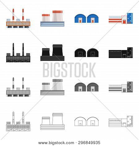 Vector Design Of Production And Structure Sign. Collection Of Production And Technology Stock Vector
