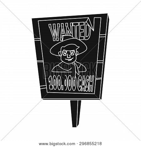 Vector Design Of Poster And Searched Sign. Set Of Poster And Criminal Stock Vector Illustration.