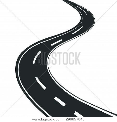 Road In Perspective Design Vector Illustration Trip