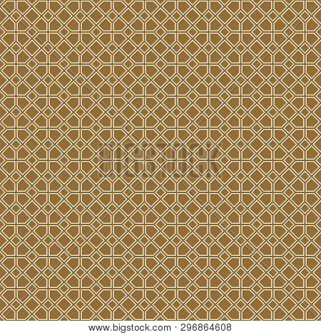 Seamless Geometric Ornament .brown Color Background.contured Lines