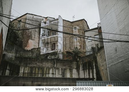 Sarria, Spain - April 6th, 2019: Classic Architecture In The City Of Sarria, Galicia, Spain.