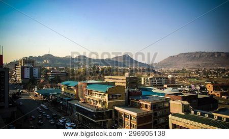 Aerial Panorama View To Maseru, The Capital Of Lesotho - 28 August 2013