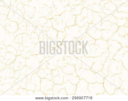 Vector Gold Chic Texture. Patina Scratch Golden Distress Grunge Background. Gold Distressed Effect.