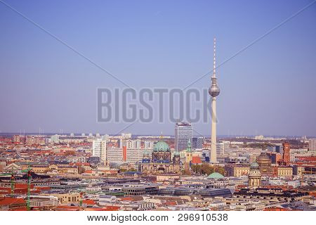 Berlin Skyline With Cathedral And Tv Tower, Germany