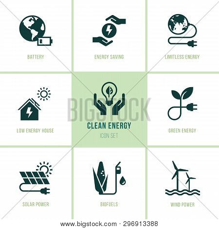 Isolated, Editable And Scalable Icons. Eco Collection With Various Icons On The Theme Of Ecology And