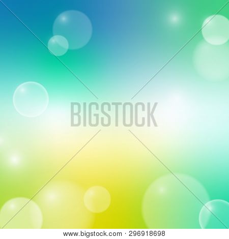 Colorful Vector Illustration With Soft Bokeh Effect, Abstract Background