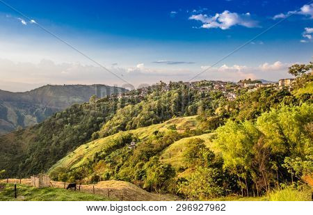 Salamina Cityscape Skyline  Caldas in Colombia South America