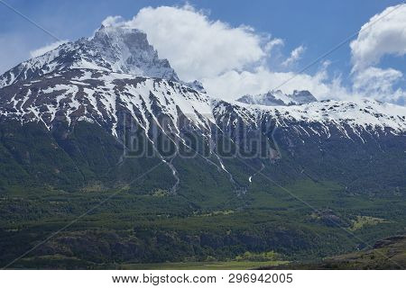 Landscape Along The Carretera Austral Above Rio Ibanez In Patagonia, Chile