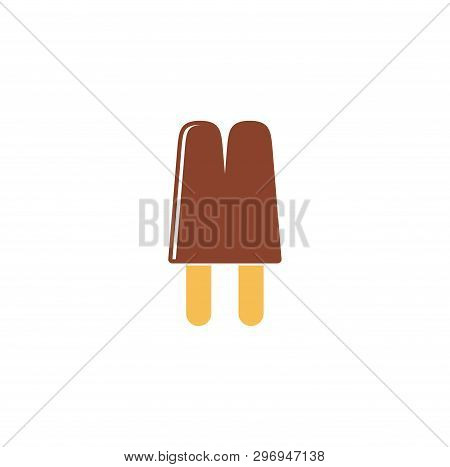 Ice Cream Icon On Background For Graphic And Web Design. Simple Vector Sign. Internet Concept Symbol
