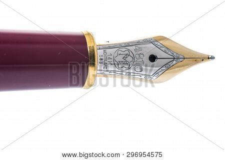 Winneconne, Wi -  17 April 2019: A Mont Blanc Fountain Pen On An Isolated Background