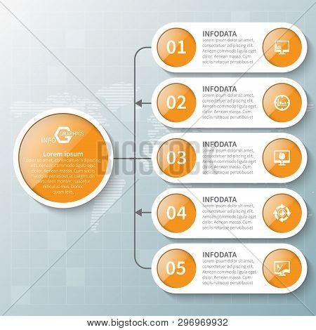 Abstract 3d Paper Infographics. Business Template .vector Illustration