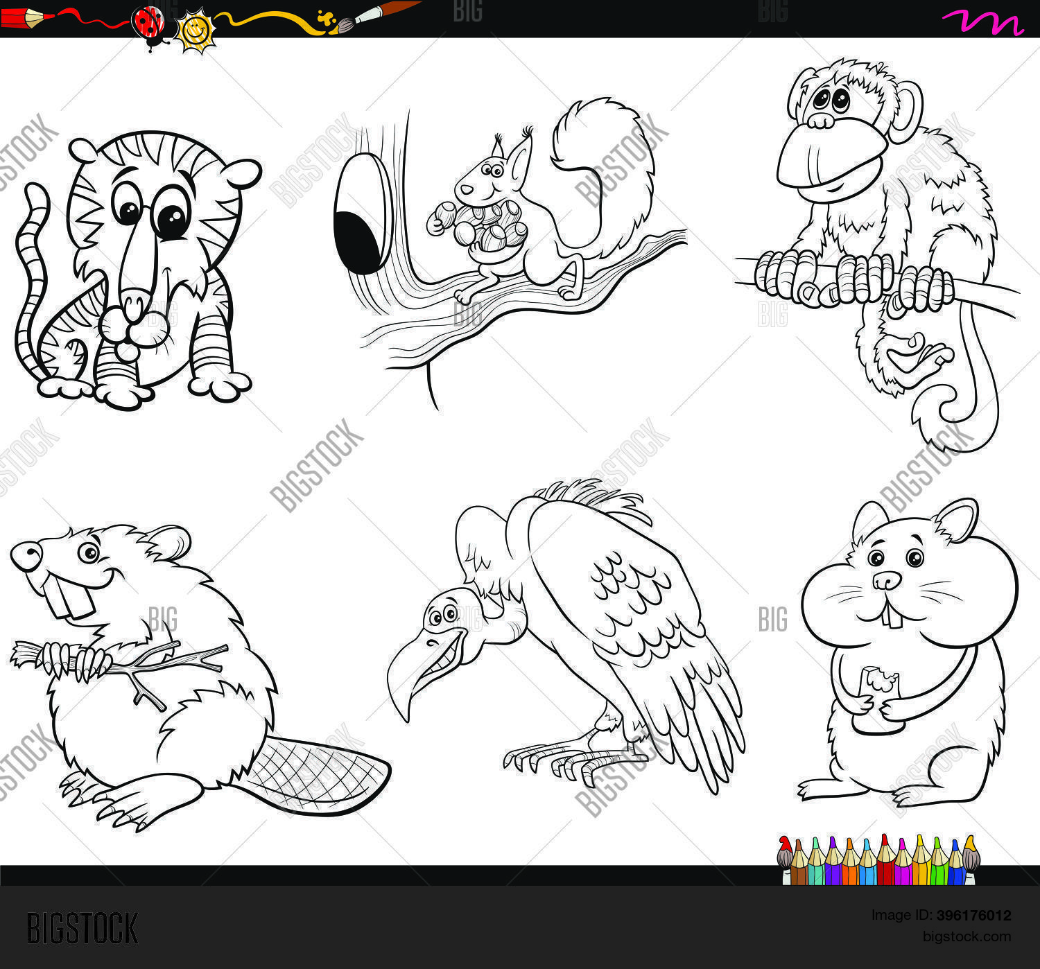 Black White Cartoon Vector & Photo (Free Trial) Bigstock