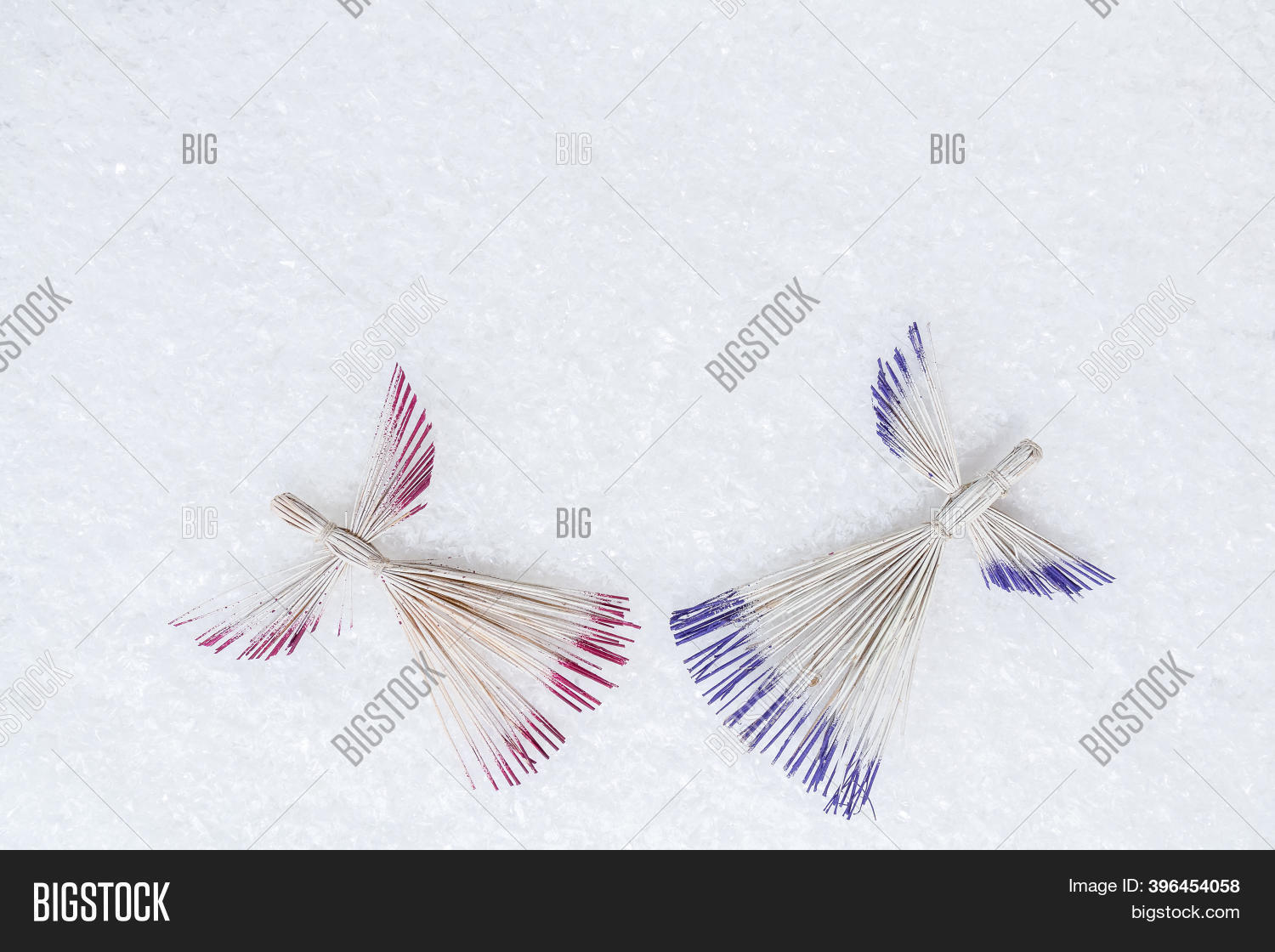 Straw Angels On Snow Image & Photo (Free Trial) | Bigstock