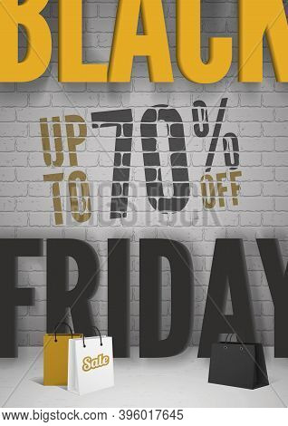 Black Friday Sale Banner For Social Media Stories Vector Illustration