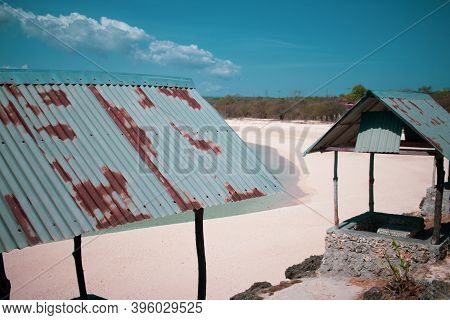 Sumba,indonesia-september 2020: Roof Patio With Sandy Beach In Sumba, Indonesia