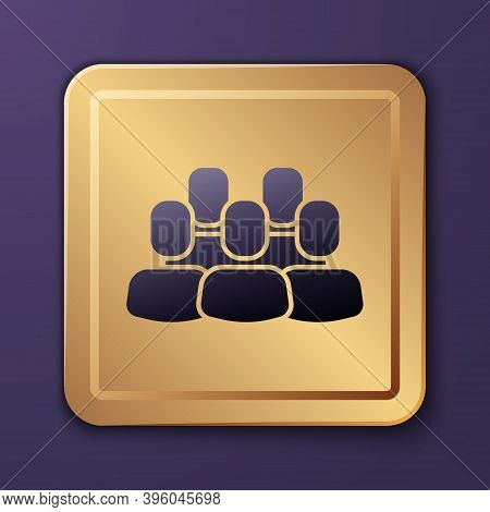 Purple Project Team Base Icon Isolated On Purple Background. Business Analysis And Planning, Consult