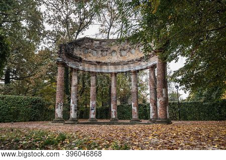 The Tempietto D'arcadia: Small Temple In Neoclassical Style In The Ducal Park Of Parma, Italy.