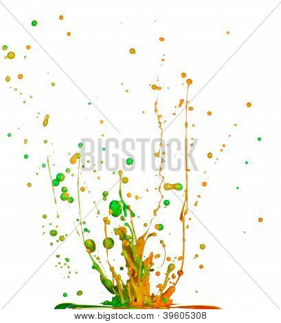 Bunte Farbe plantschen isoliert