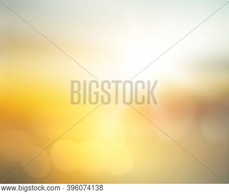 Blur Sun Light With Orange And Yellow Sunset Beach Texture Background