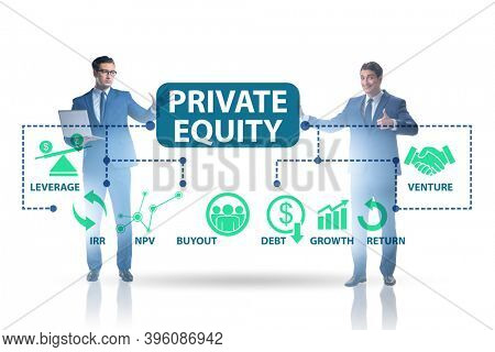 Businessman in private equity concept