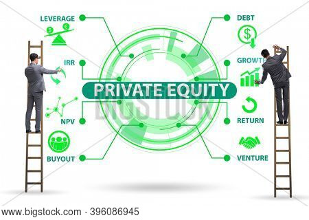Businessman in private equity concept
