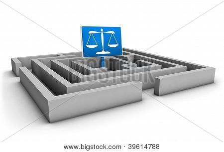 Justice Labyrinth Concept