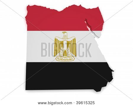 Egypt Map 3D Shape