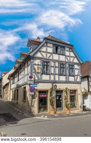 Oppenheim, Germany - June 27, 2020: Old Half Timbered Town In Wine Village Of Oppenheim At River Mai