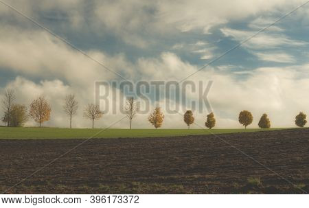 On A Hike In The Morning At Autum In Dabelow Mecklenburg-west Pomerania Germany Europe