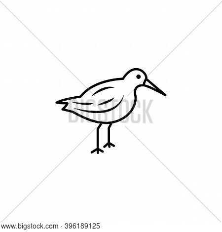Dunlin Line Icon. Signs And Symbols Can Be Used For Web, Logo, Mobile App, Ui, Ux
