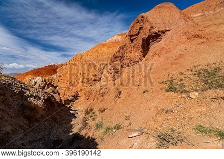 The Altai Mountains. The Landscape Of Nature On The Altai Mountains And In The Gorges Between The Mo